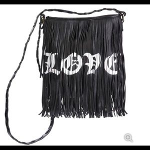 Black Fringe Steve Madden Love Purse